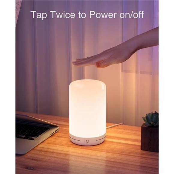 Smart Lamp, LED Bedside Touch Lamps Compatible with Alexa and Google Home,App Go - Picture 3 of 6